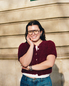 BOUCLETTE TOP Burgundy Red