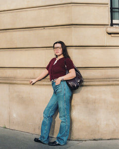 BOUCLETTE TOP Burgundy Red