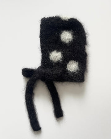 BONBON BONNET Polka Dots - Black [pre-order]