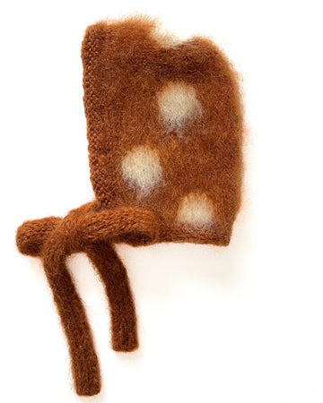 BONBON BONNET Polka Dots - Chestnut Brown