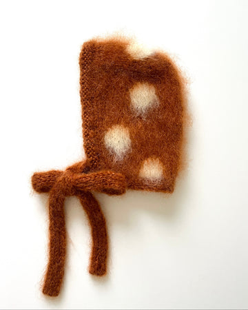 BONBON BONNET Polka Dots - Chestnut Brown